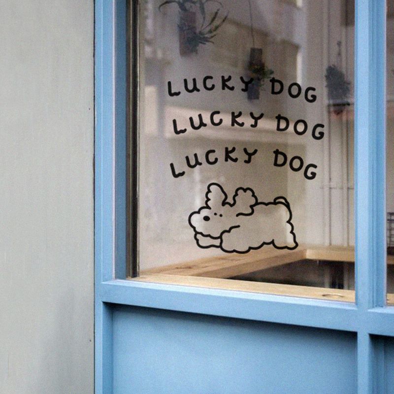 MOMOSTORE EightBall LUCKY DOG 狗狗可爱创意趣味防水居家贴纸