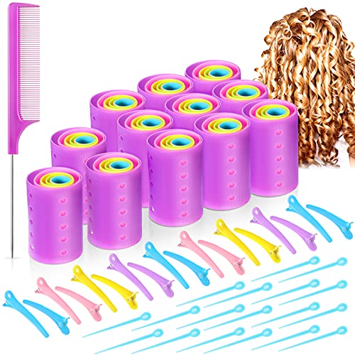 141 Pieces Magnetic Hair Rollers Set  Include 60 Pieces Mixe