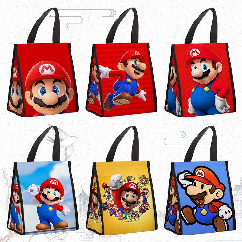 Super Mario Bros 超级马里奥 便当袋饭盒袋便携餐盒手拎带饭包