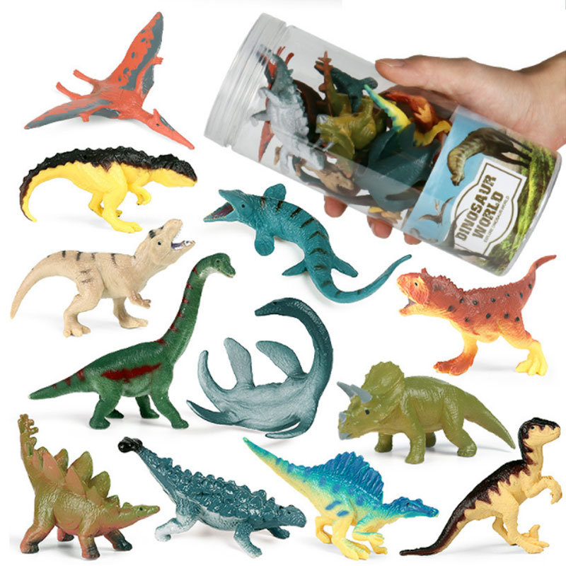 恐龙套装玩具男孩迷你小恐龙仿真动物实心硬塑胶静态模型小霸王龙