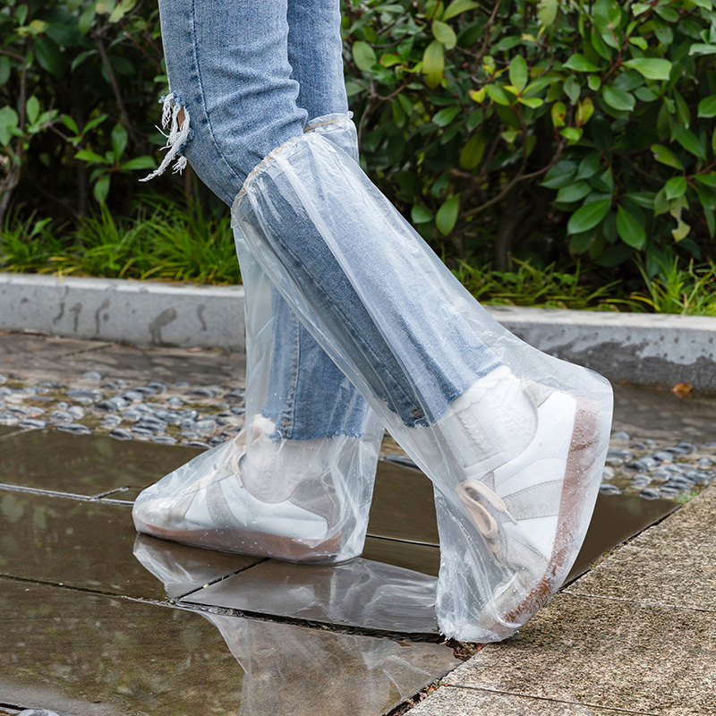 一次性雨鞋鞋套下雨天防水防滑透明塑料室外加厚耐磨脚膜脚套防雨