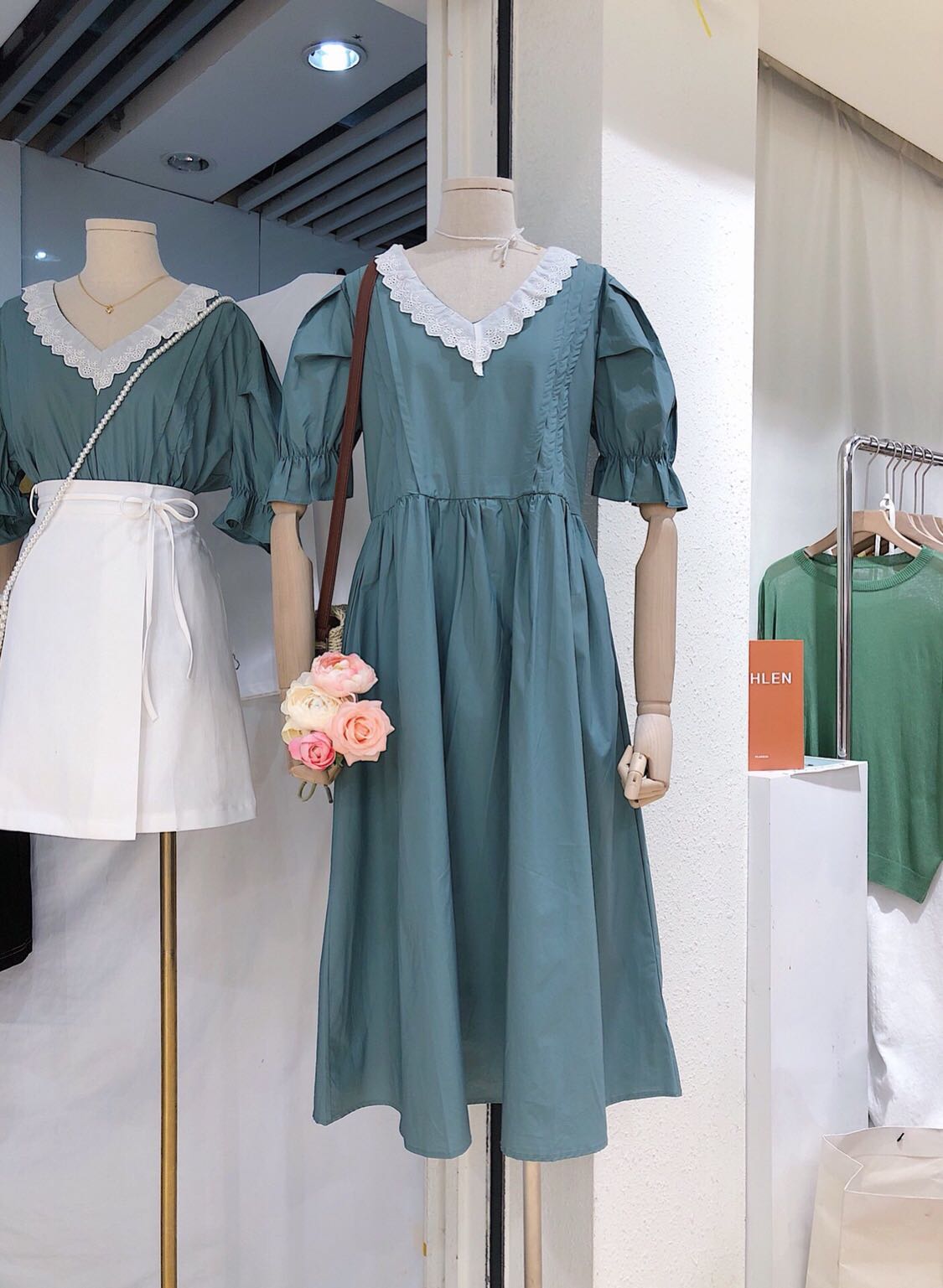 2020夏新款法式优雅复古连衣裙小众设计气质风长裙女vintage