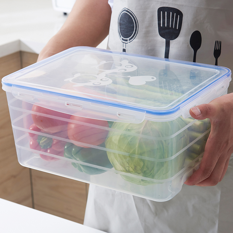商用大容量厨房海鲜收纳盒冰箱水果蔬菜肉类保鲜盒冷冻盒解冻盘