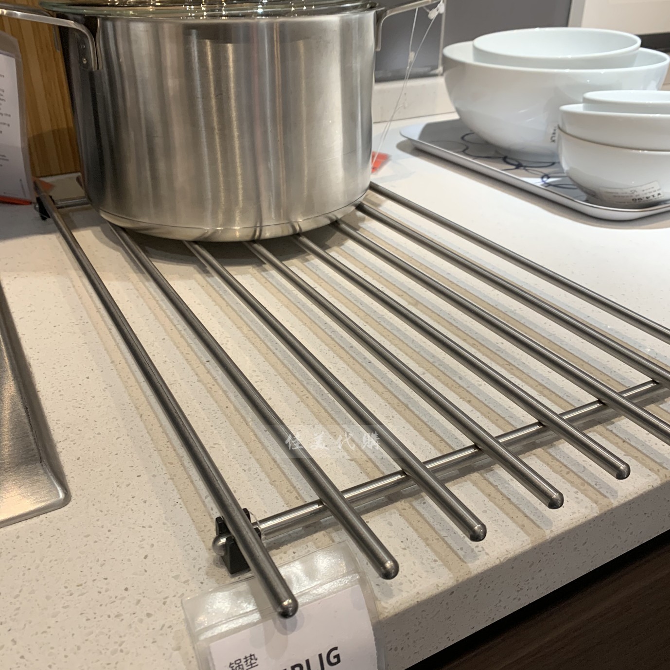宜家不锈钢锅垫兰普丽方形锅架隔热垫餐桌垫厨房支架IKEA国内代购