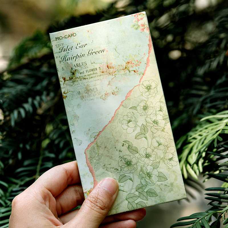浅语花园轻复古花卉便签本 可爱水彩森系手帐素材纸无粘性便签纸