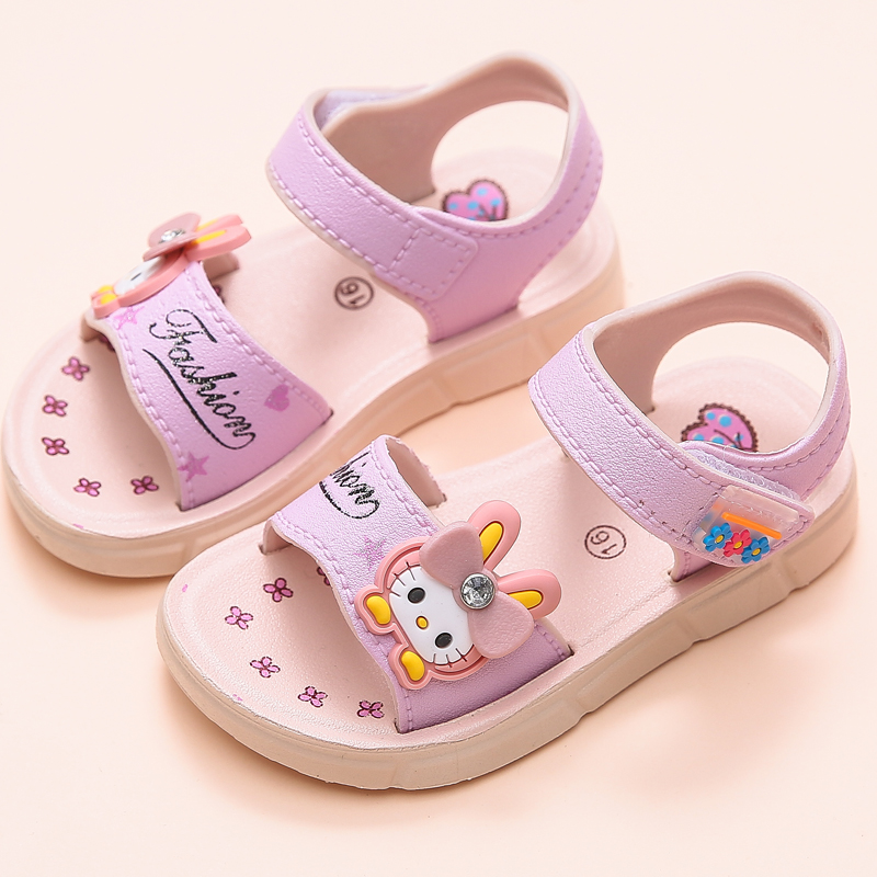 女童凉鞋时尚软底可爱儿童公主鞋2023新款小女孩粉色防滑夏季童鞋