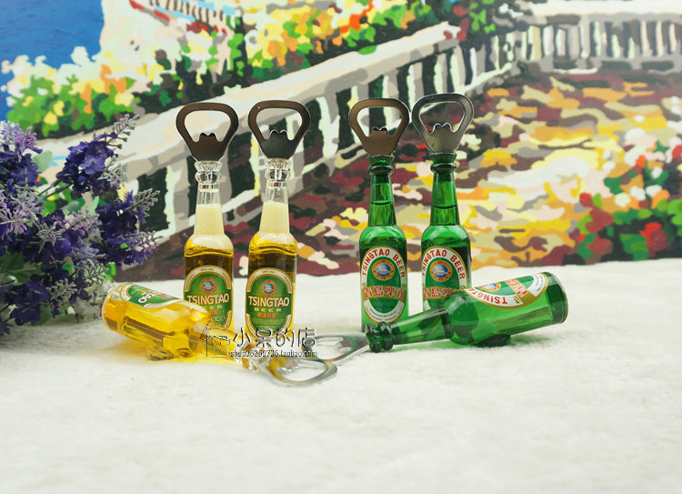 青岛纪念品青岛啤酒酒起子瓶造型开瓶器冰箱贴啤酒起子磁铁满包邮