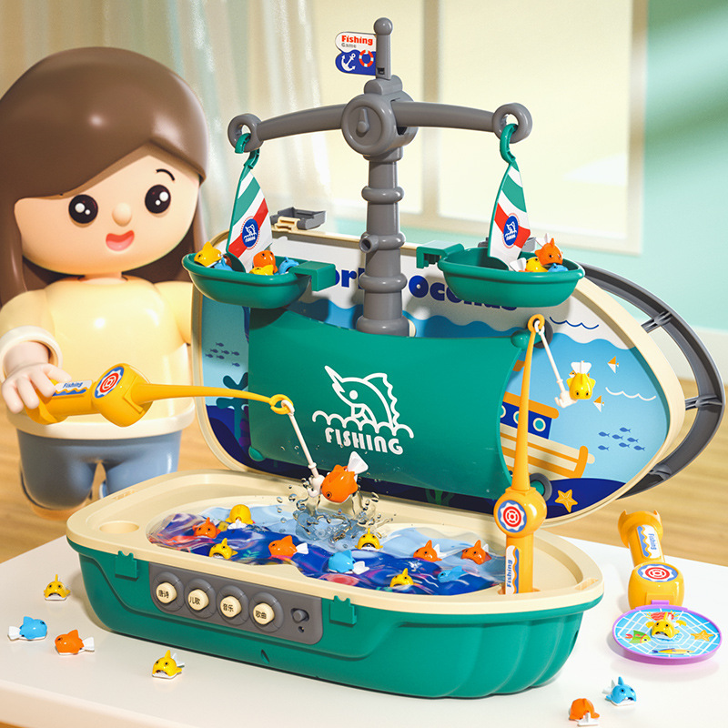 儿童益智海洋帆船钓鱼台早教启蒙亲子互动磁性玩具男女孩生日礼物