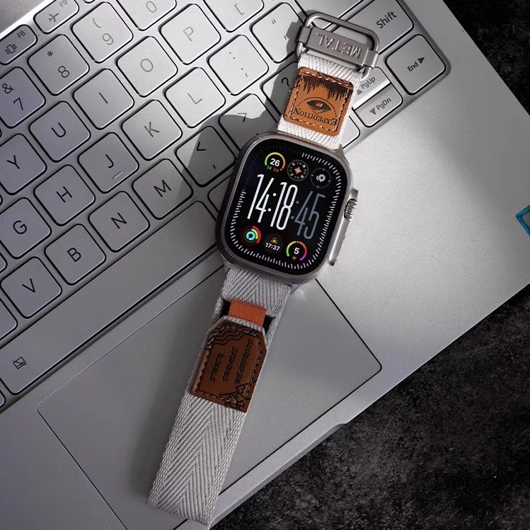 适用applewatch8表带尼龙苹果S9手表带iwatchultra2代编织户外