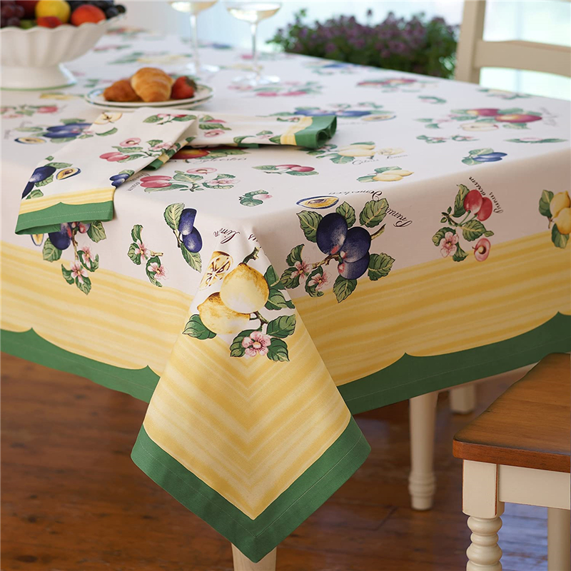 出口德国 全棉布艺法国花园桌布 台布 植物花卉 田园 欧式盖布