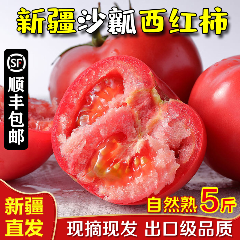 新疆普罗旺斯西红柿现摘大果5斤自然熟沙瓤生吃番茄新鲜即食当季