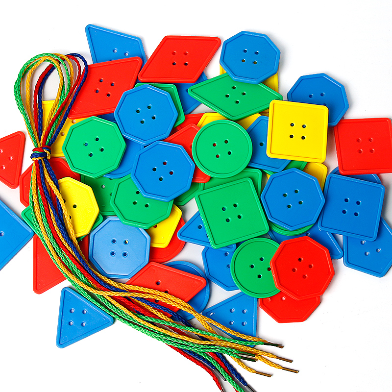 精细动作玩具幼儿园宝宝女早教益智1-3岁积木纽扣穿线板串珠拼图