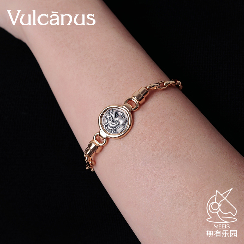 Vulcanus风启大力神亚历山大宙斯复刻古币手链饰品INS小众网红新
