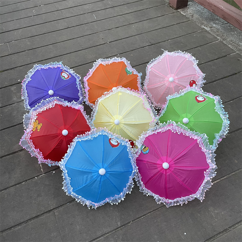 机车小伞玩具伞装饰超小雨伞摄影道具伞宝宝卡通小号伞纯色伞儿童