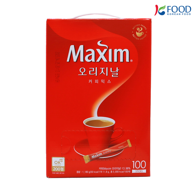 韩国进口正品麦馨咖啡Maxim原味速溶咖啡三合一红麦馨100条礼盒装