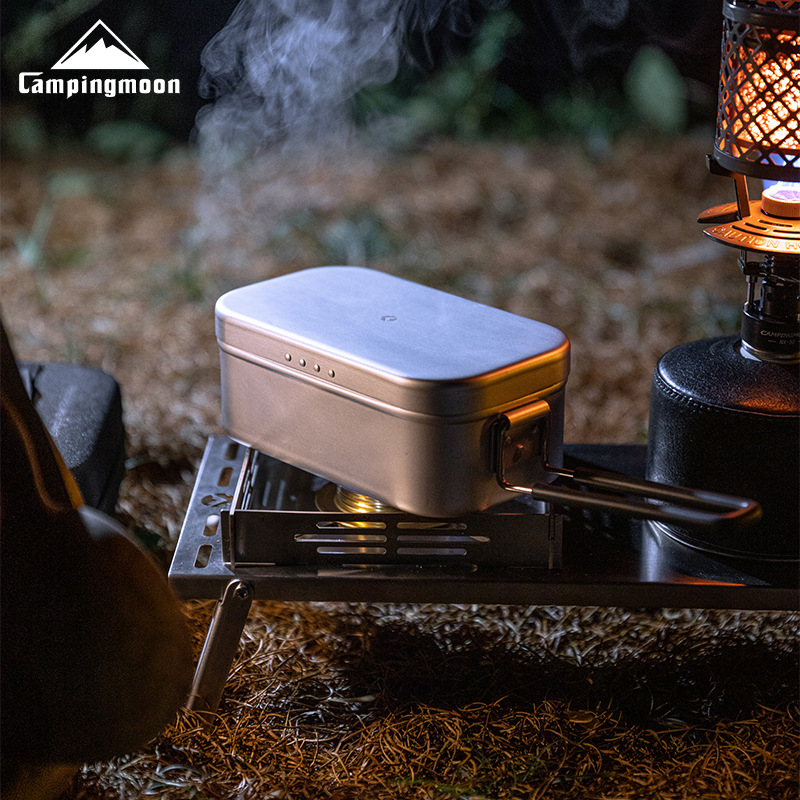 柯曼户外用品硬质氧化铝便携饭盒明火加热野餐露营便当盒铝制饭盒