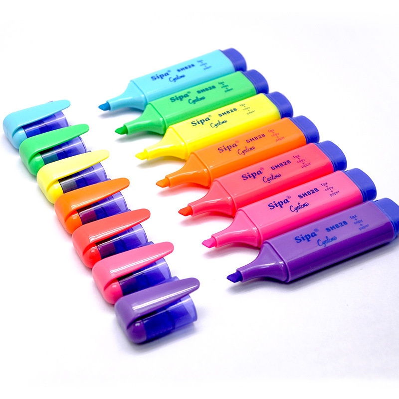 中柏828S韩版荧光笔 创意糖果色颜色亮丽环保 标记笔涂鸦用品