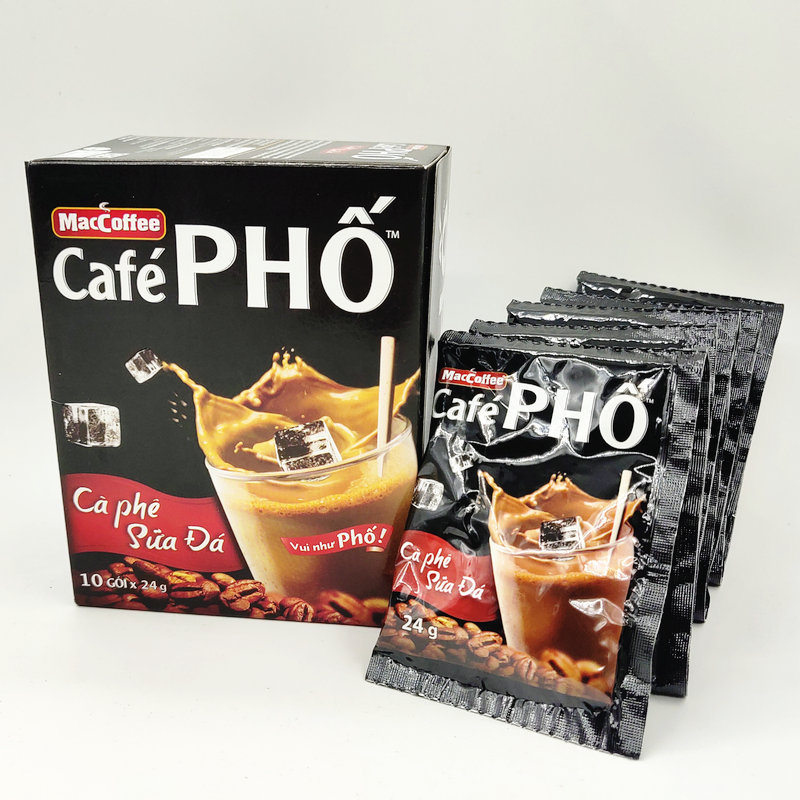 越南 特产冰咖啡240g Mac CafePHO 特浓纯香速溶三合一牛奶东南亚
