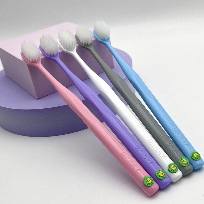 雷治牙刷软毛宽头抗菌洁齿护龈专用成人情侣牙缝刷家庭装款进口