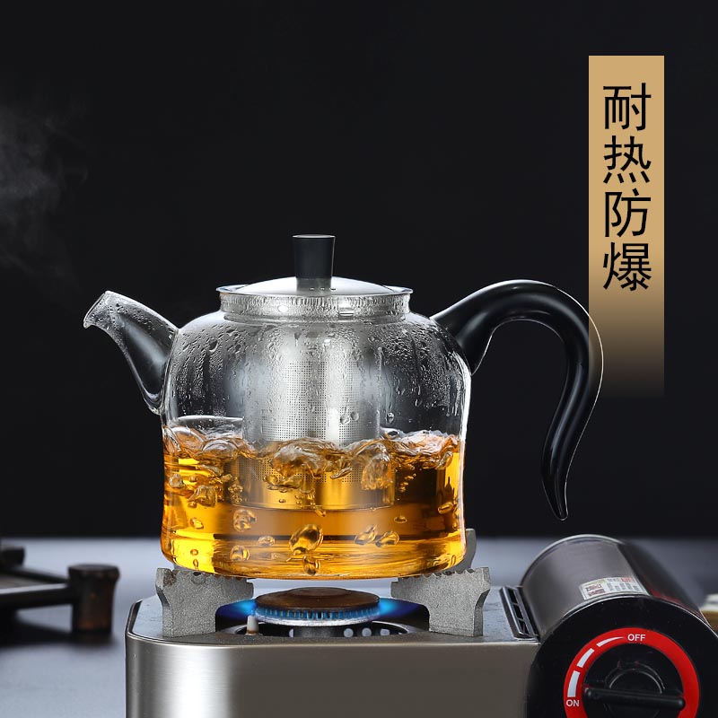 网红加厚玻璃茶壶不锈钢过滤泡茶壶单壶养生壶电陶炉烧水壶套装