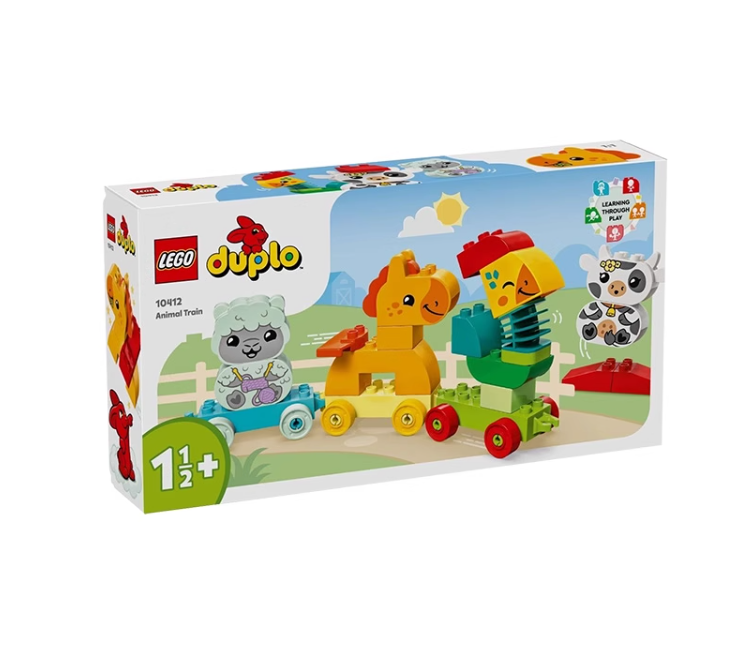 LEGO乐高得宝系列10412萌趣动物火车男女孩拼搭积木儿童玩具礼物