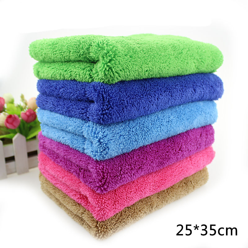 加厚双层韩国绒珊瑚绒长绒地板抹布家务清洁巾吸水不掉毛25*35cm