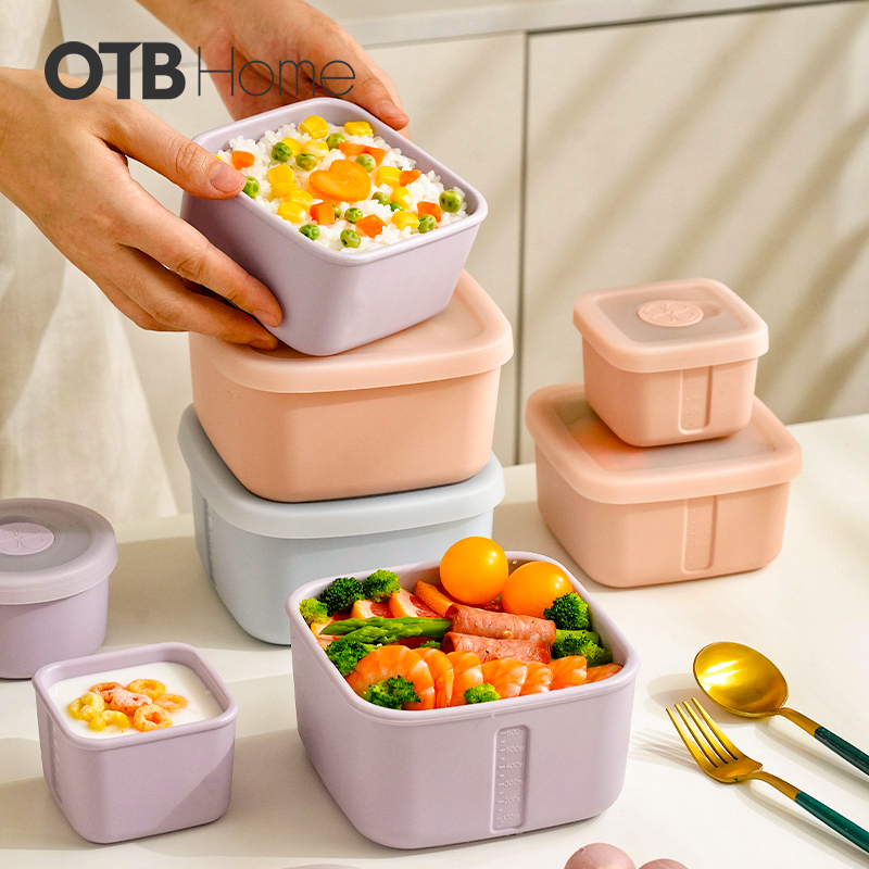 OTB铂金硅胶保鲜盒食品级冰箱专用水果收纳盒微波炉饭盒密封加热