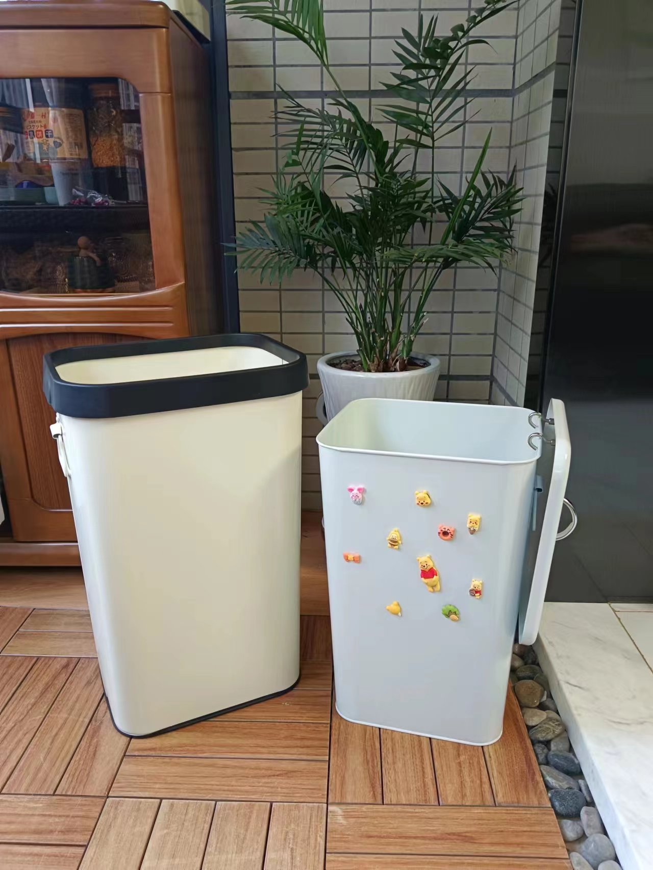 厨房垃圾桶可移动带轮子家用客厅滑轮带盖超大号大容量创意收纳桶