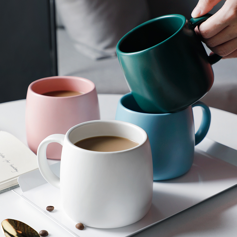 陶瓷杯子办公室高颜值马克杯创意个性潮流水杯家用牛奶早餐咖啡杯