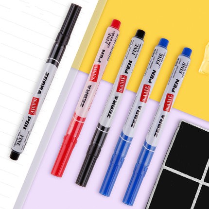 小单头标签马克笔黑色勾线笔不掉色勾边笔学生用美术绘画笔黑红蓝