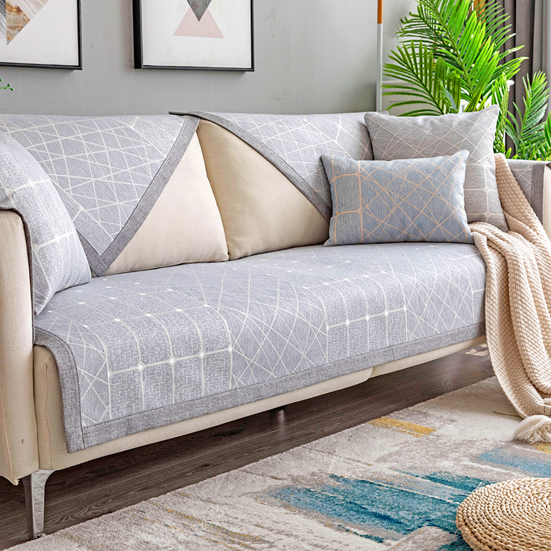 雪尼尔沙发垫四季布艺通用全包沙发套罩巾客厅防滑新中式实木坐垫