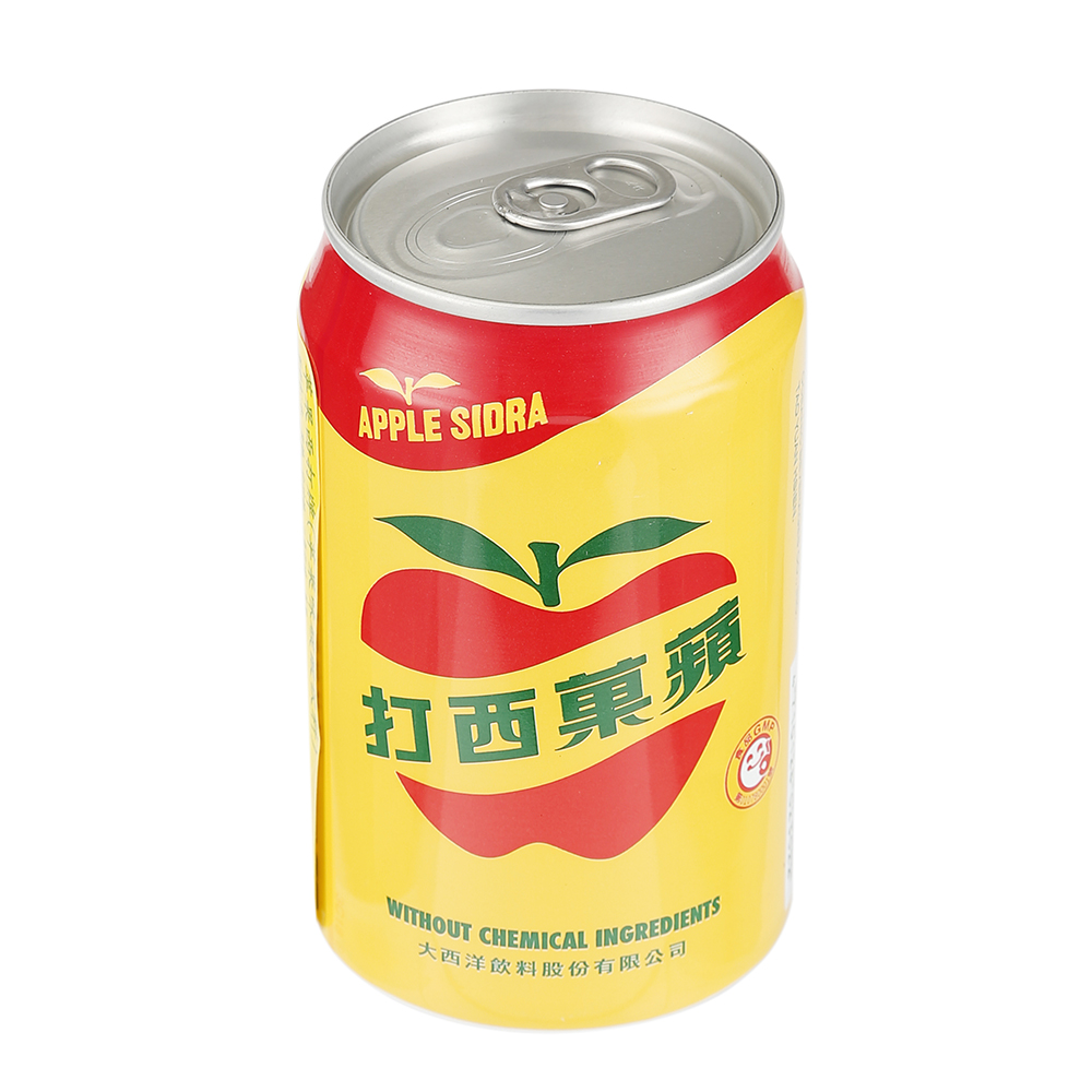 中国台湾原产 大西洋 苹果西打330ml*6罐 碳酸饮料