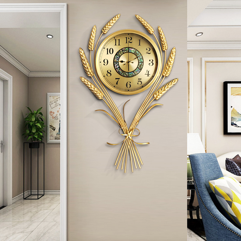 纯铜挂钟轻奢客厅家用创意钟表餐厅装饰时钟新中式2024新款石英钟