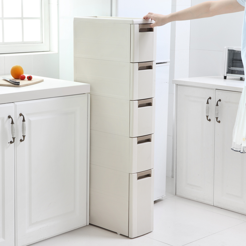 18cm夹缝抽屉式收纳柜窄厨房冰箱收纳置物架落地卫生间缝隙储物柜