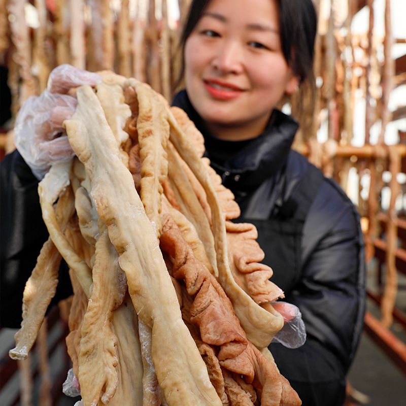 风干咸猪大肠500g安徽特产农家自制自然晾晒非烟熏去油干猪大肠