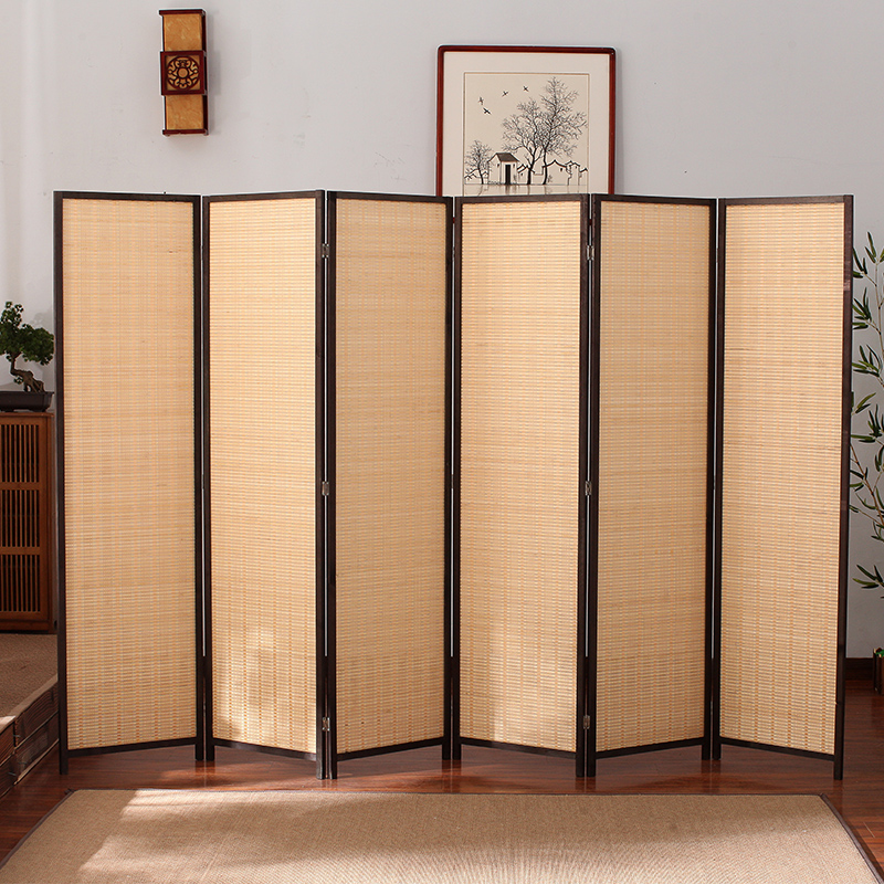 日式竹子屏风客厅卧室遮挡移动折叠隔断墙家用折屏挡板酒饭店平风