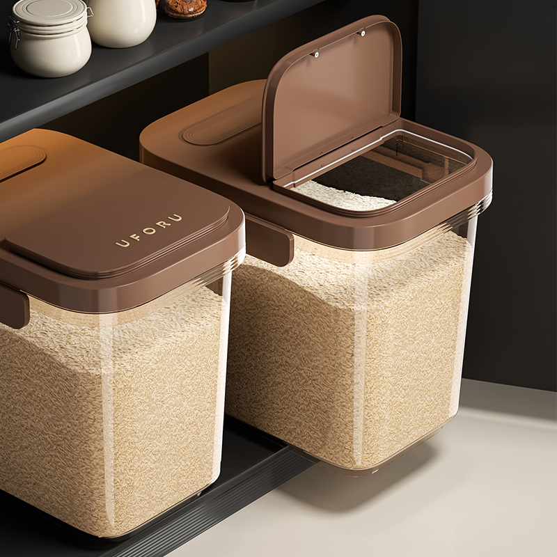 米桶防虫防潮家用密封米缸新款大容量50斤装食品级大米面粉储存罐