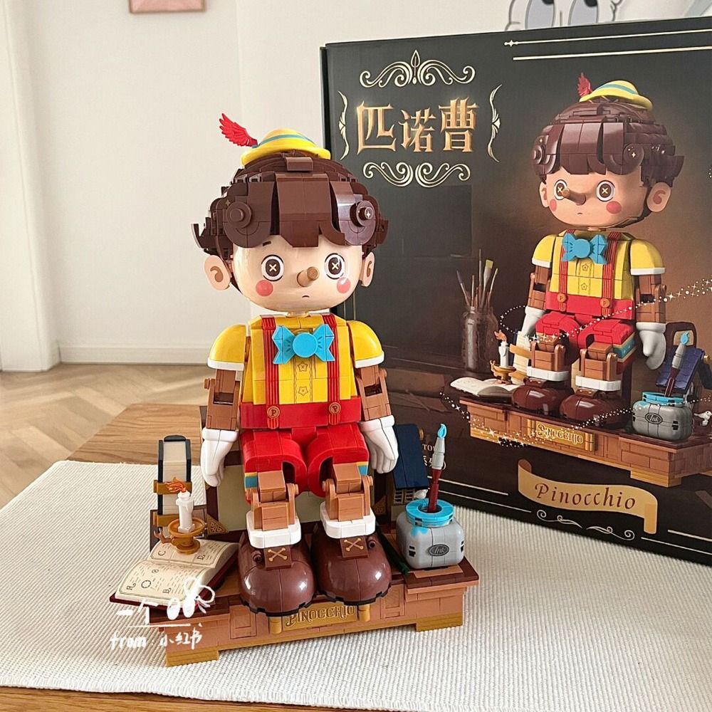 未及正版匹诺曹手办提线木偶积木玩具桌面摆件男女孩系列生日礼物