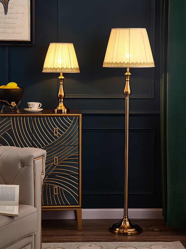 美式台灯简约现代时尚装饰创意欧式温馨可调光客厅书房卧室床头灯