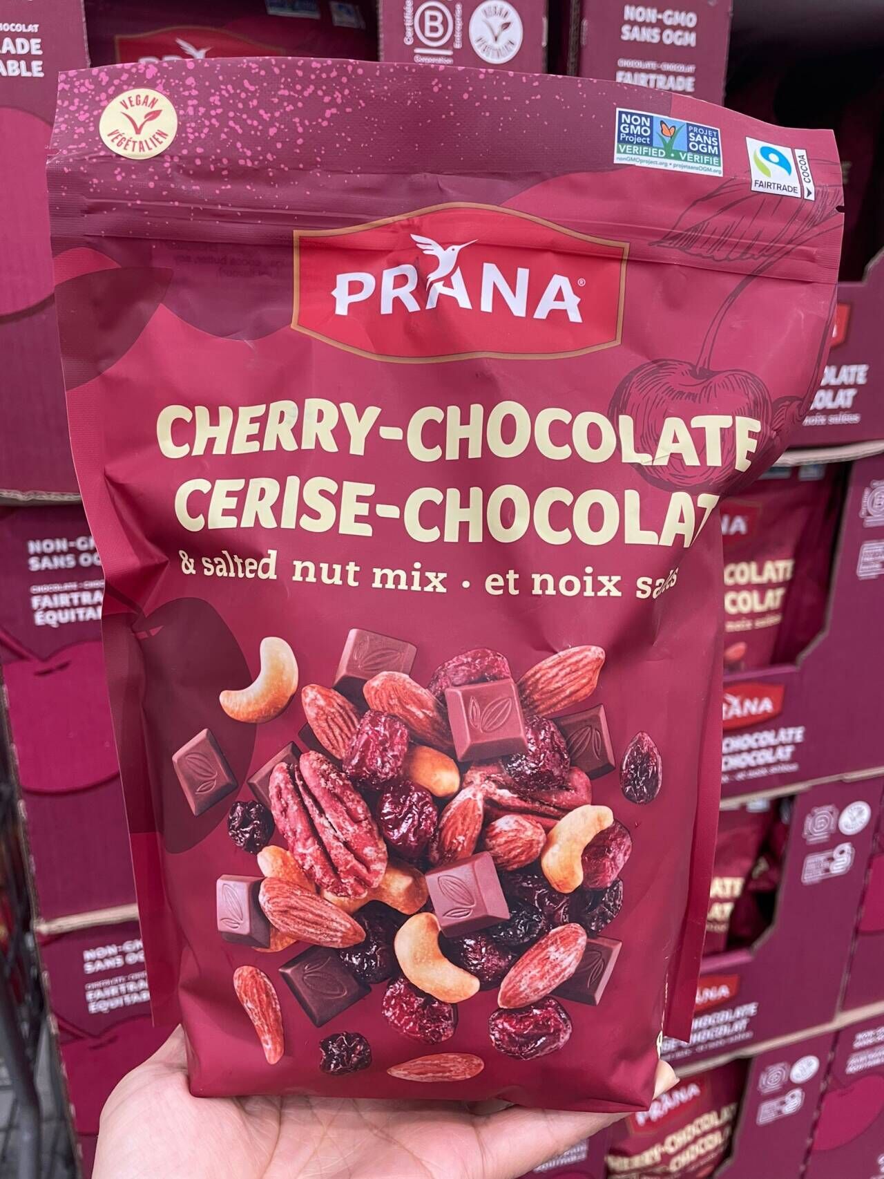 加拿大直邮 PRANA 樱桃巧克力以及混合坚果 800克/袋