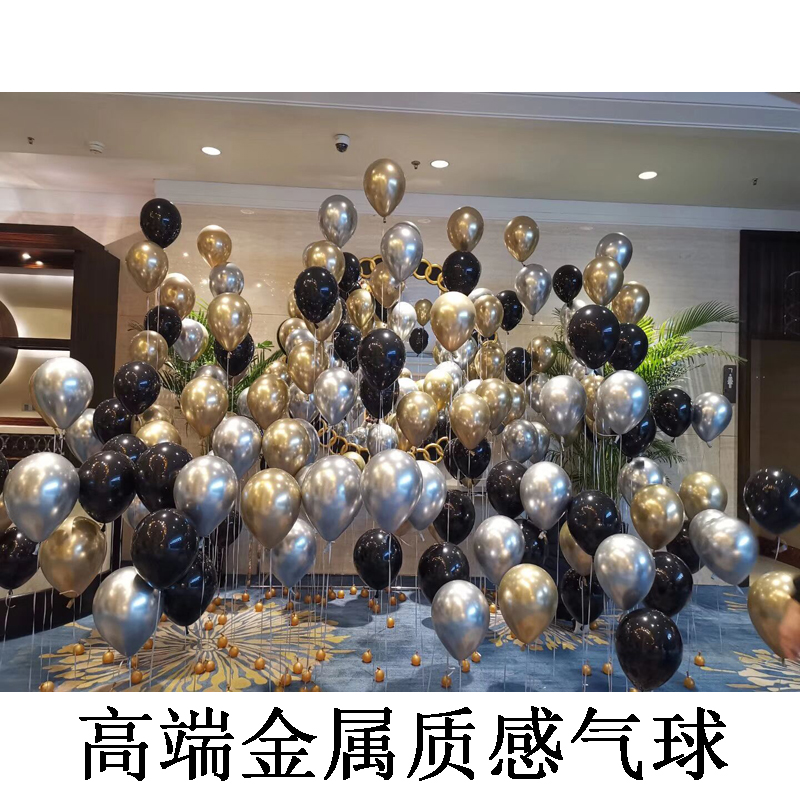 12寸加厚金属气球装饰成人宝宝生日酒吧KTV派对店铺开业活动布置