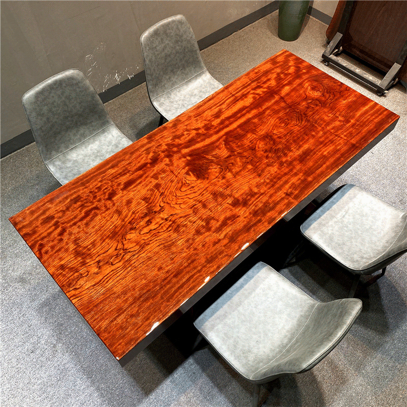 宏泰轩实木餐桌现代简约长方形多功能家用原木饭桌大板桌面定制