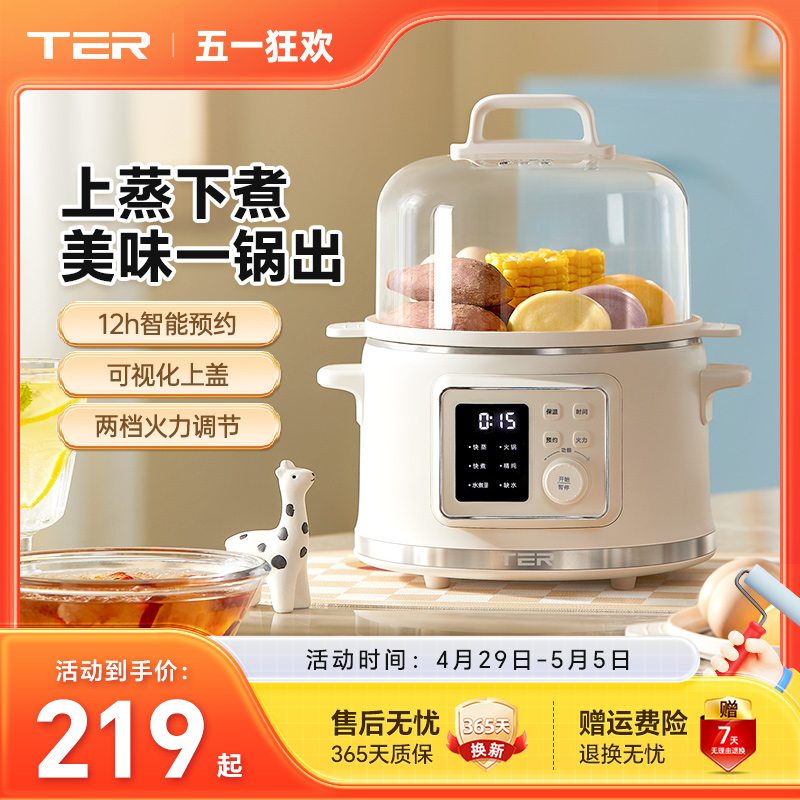 TER电蒸锅家用多功能智能蒸箱蒸煮一体锅多层小型蒸汽锅蒸蛋器