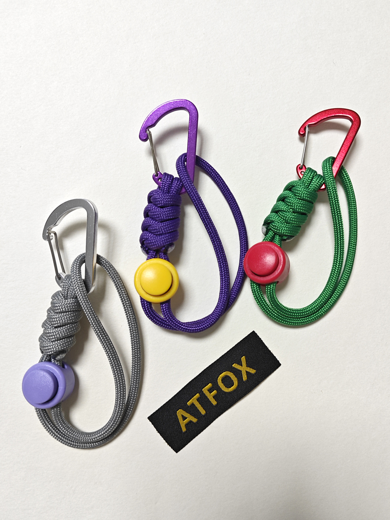 ATFOX原创多巴胺小众潮品迷你包挂绳玩偶挂扣手拎绳环伞绳彩铝扣