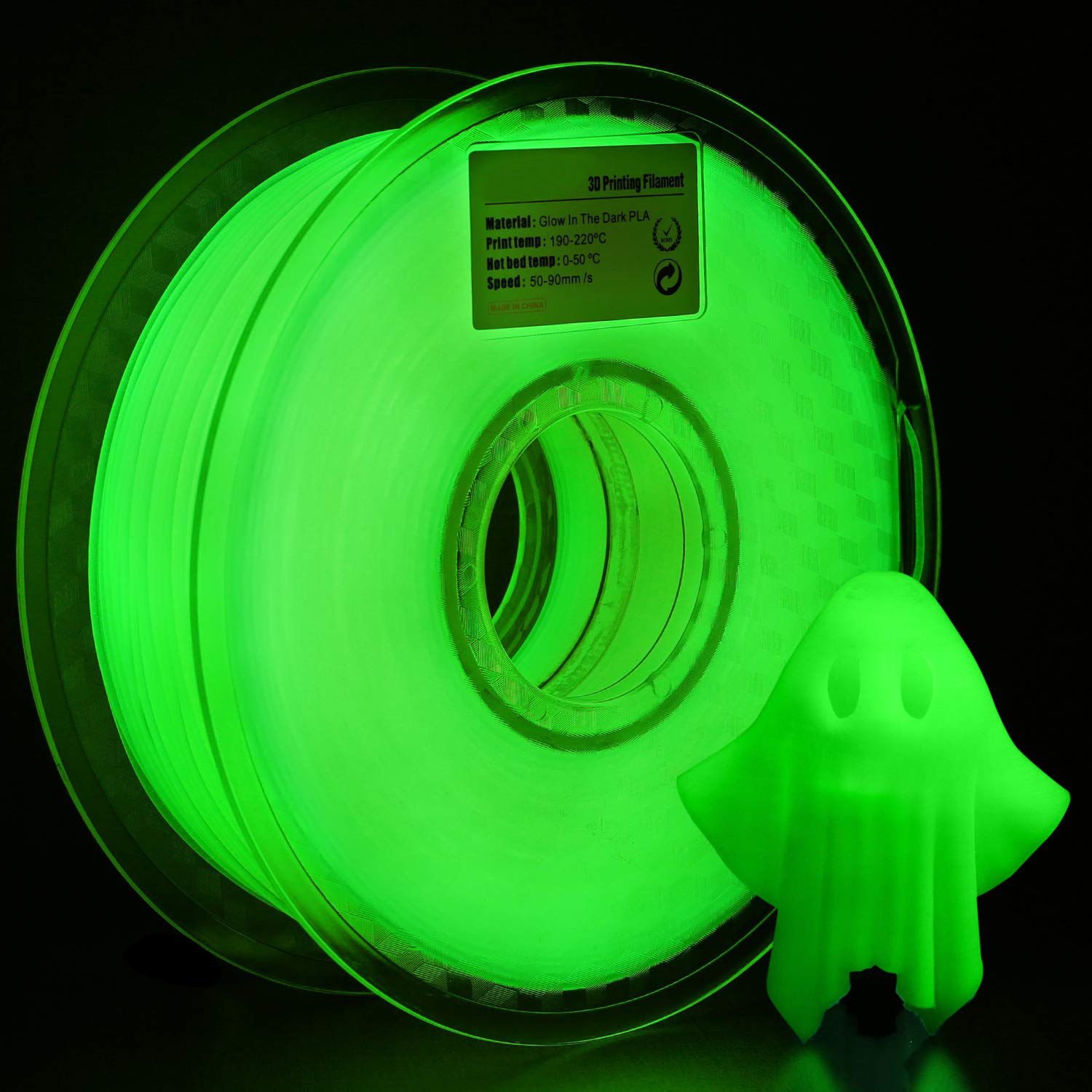 Aster 3D打印机耗材PLA夜光绿夜光蓝 FDM材料厂家直销1KG出口装