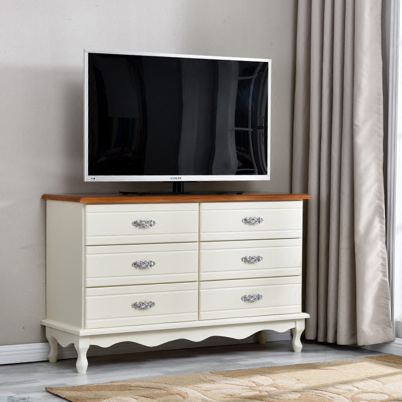 卧室电视柜实木现代简约主卧小户型高款迷你简易美式房间电视桌子
