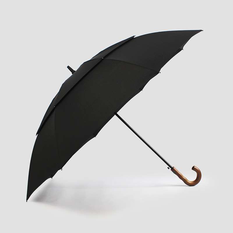 正品雨伞长柄135cm加强抗台风防暴雨实木双层特氟龙男士商务长柄