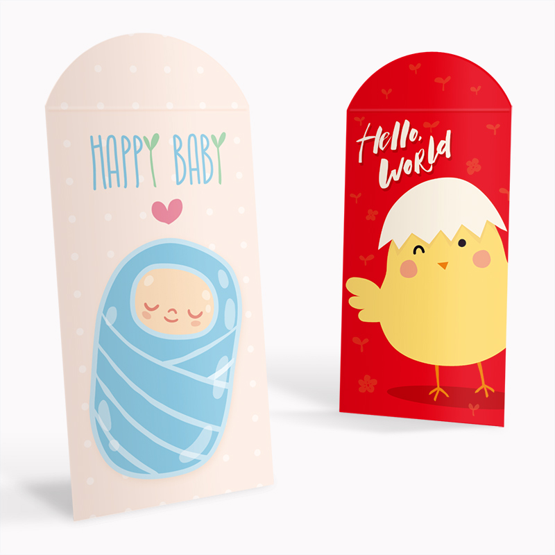 刺耳 创意宝宝小孩生日周岁满月大号红包袋 可爱儿童利是封