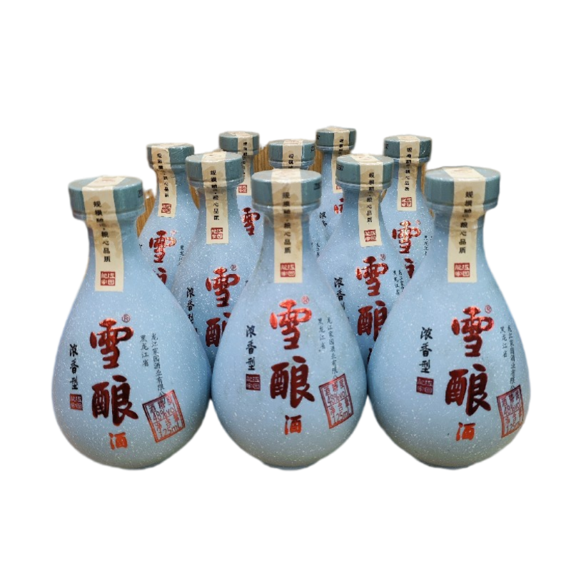 125ml48度龙江家园雪酿浓香型白酒老酒陈年典藏珍品特惠品质送礼