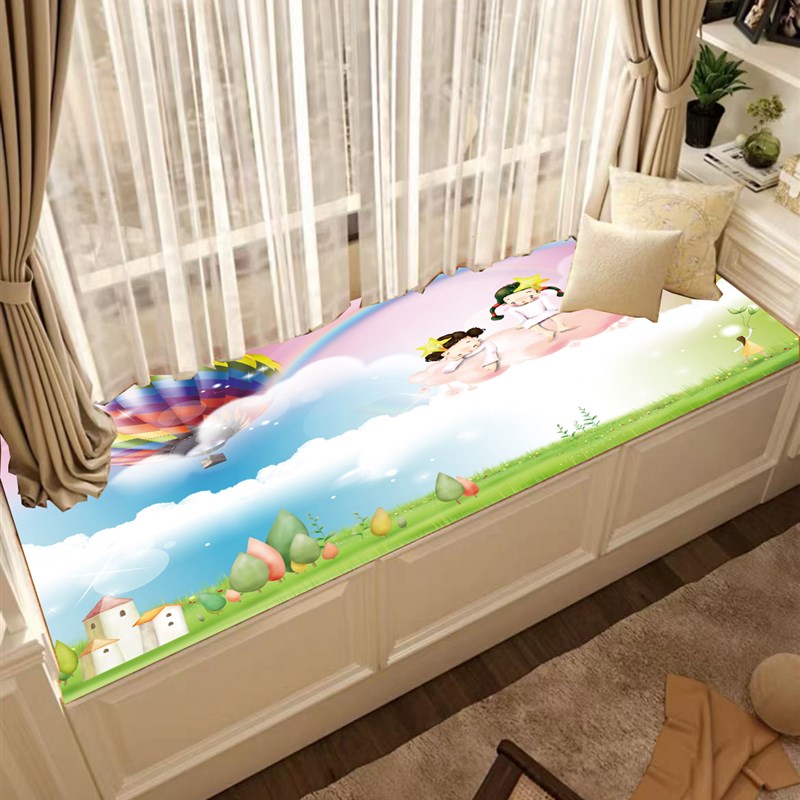 飘窗垫窗台垫儿童卡通四季通用床边毯榻榻米垫子简W约现代可裁剪